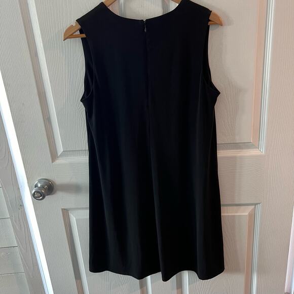 Calvin Klein Black Sleeveless Shift Dress Women’s Size 8 Stretch Slimming LBD - Picture 2 of 12